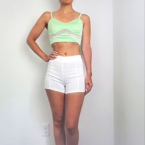 Neon green crop top